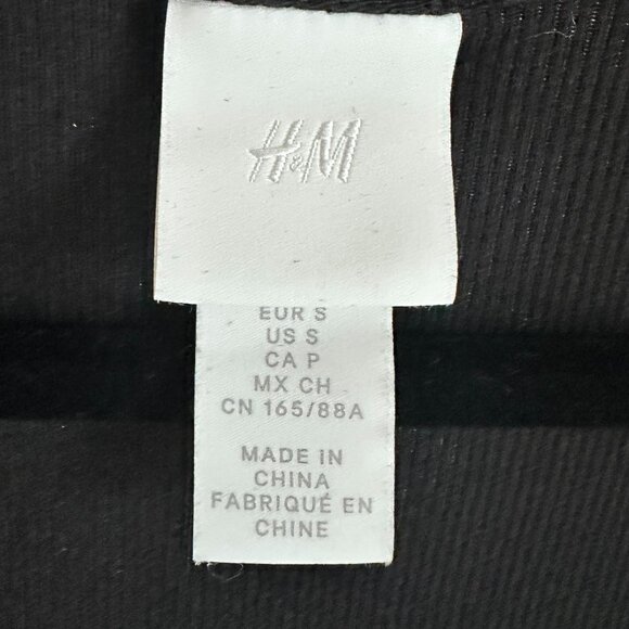 H&M Thin Black Ribbed Midi Tank Dress BodyCon sz Sm - Picture 4 of 6